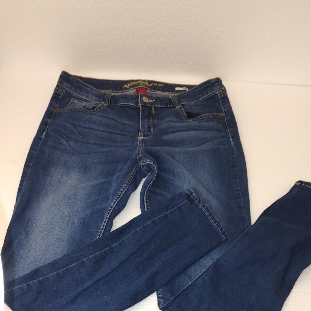 Arizona Jeans Classic Blue Denim Jeans Size 11 Long Super Skinny Pants